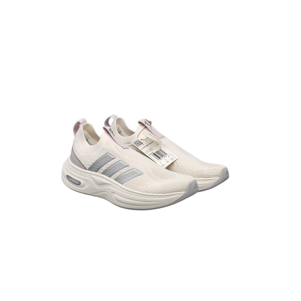 ADIDAS Women's Size 6.5 US Wide Cloudfoam Cuxxion Sock‎ Ivory Sneakers Shoes